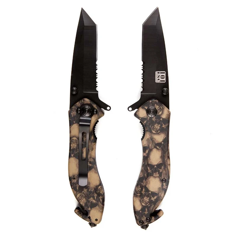 Mes Skull + clip 016939 CA _ Zwart