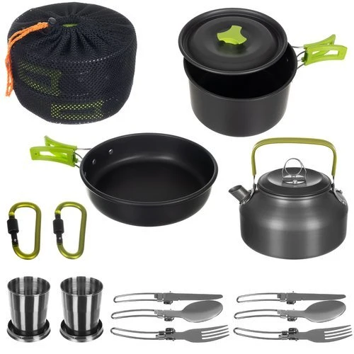 17-delig Camping Outdoor Kookset