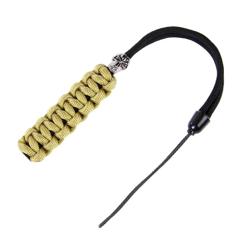 Knife cord with kevlar cord - Zwart/Coyote