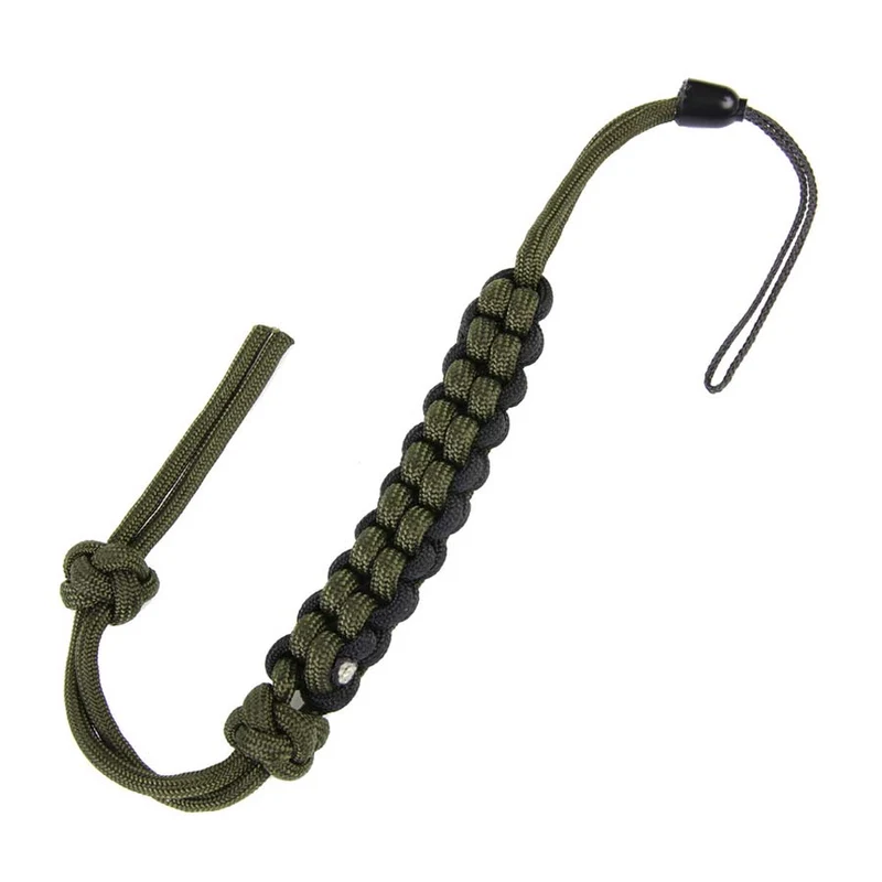 Knife cord with kevlar cord - Zwart/Groen