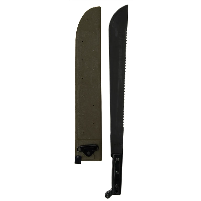 Kapmes met zaag en machete