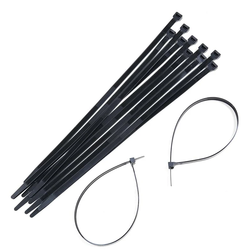 Set plastic handboeien (12 stuks) - Zwart