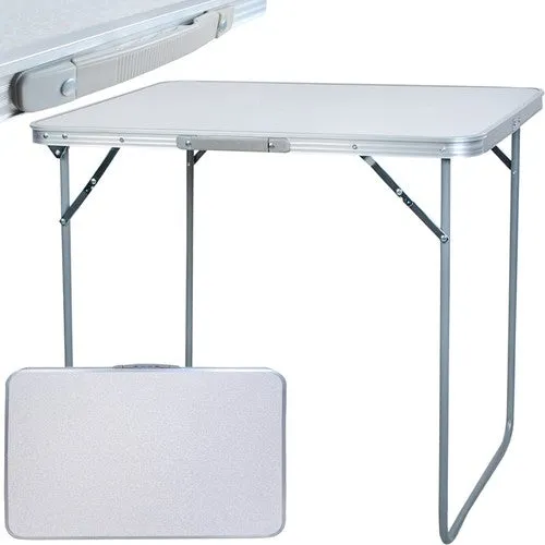 Opklapbaar Campingtafel - 80 x 70 cm - Wit