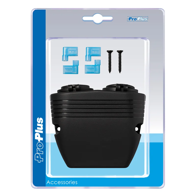 ProPlus Opbouw kit: stekkerdoos DIN + USB poort dubbel type A 2x2100mA in blister