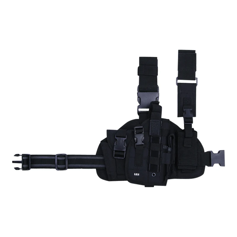 Hip molle leg holster rechts - Zwart