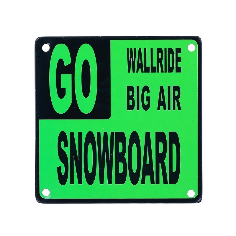 Metalen plaatje met magneet Snowboard #24