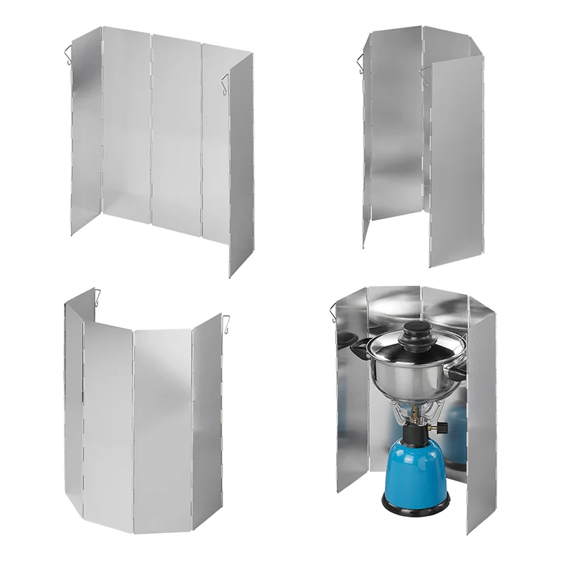 ProPlus Kookwindscherm 5-delig aluminium vouwbaar 49 x 36 cm