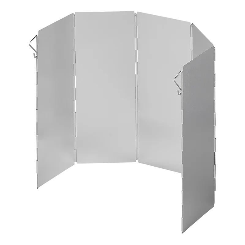 ProPlus Kookwindscherm 5-delig aluminium vouwbaar 49 x 26 cm