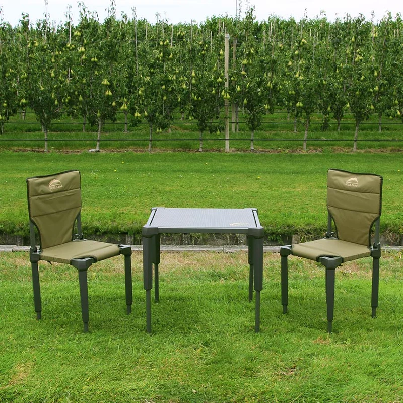 Wild Land Kampeerset 2X stoel 1X tafel - Groen