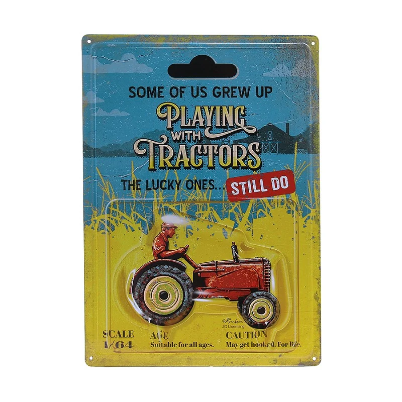 Metalen plaat groot #113 Tractors