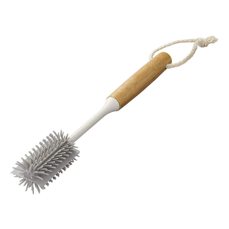 ProPlus Flessenborstel siliconen 31,5 cm Ø5 cm x 7,5 cm bamboe