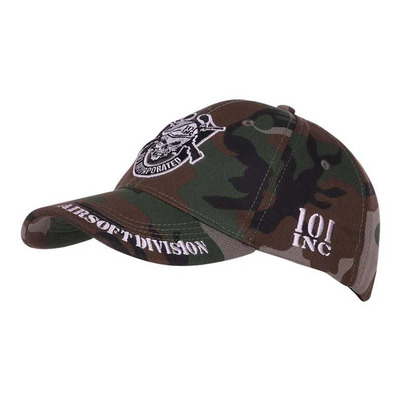 101inc Baseball Cap Airsoft Division - Woodland