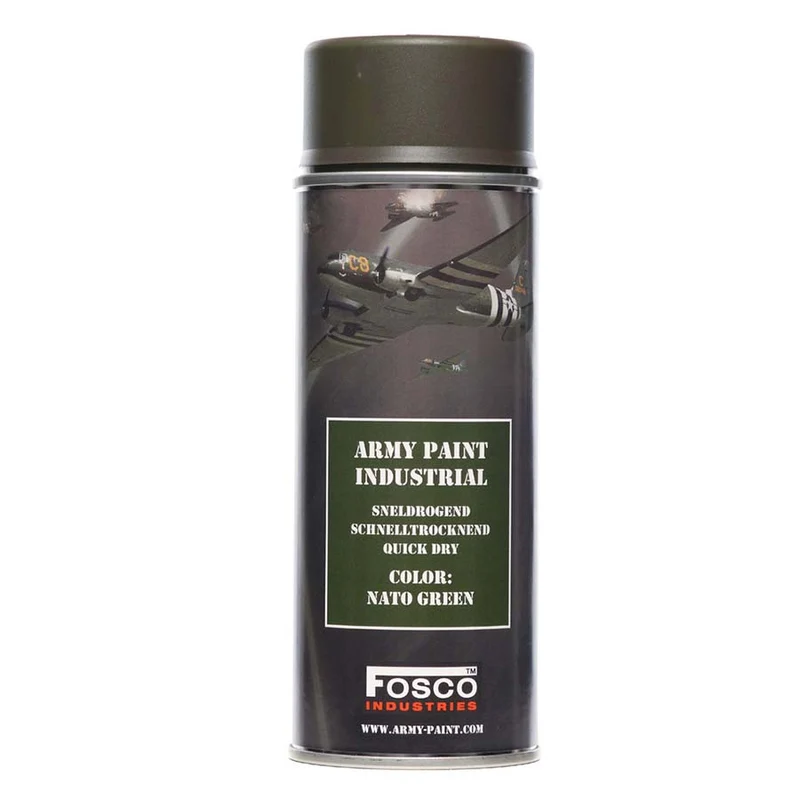 Fosco Spuitbus Legerverf 400 ML - Nato Green