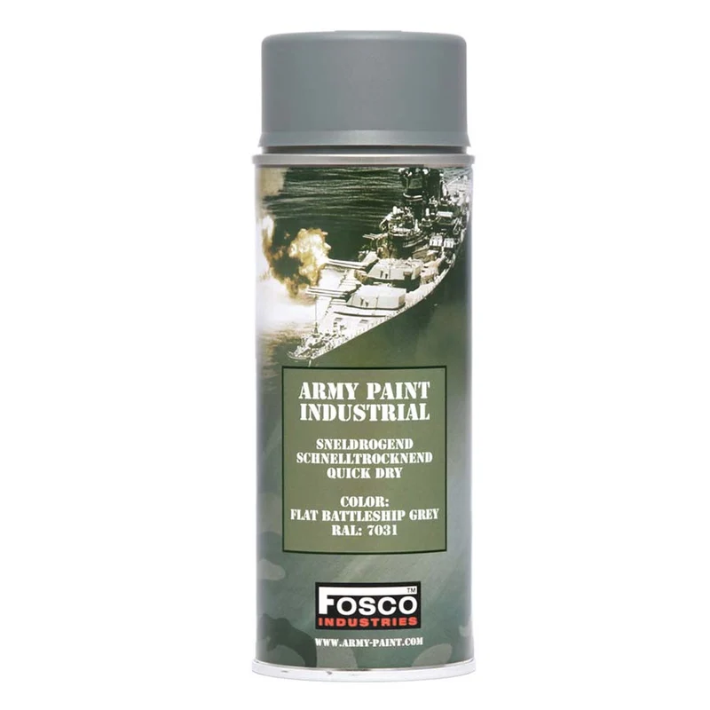 Fosco Spuitbus Legerverf 400 ML - Battleship Grey