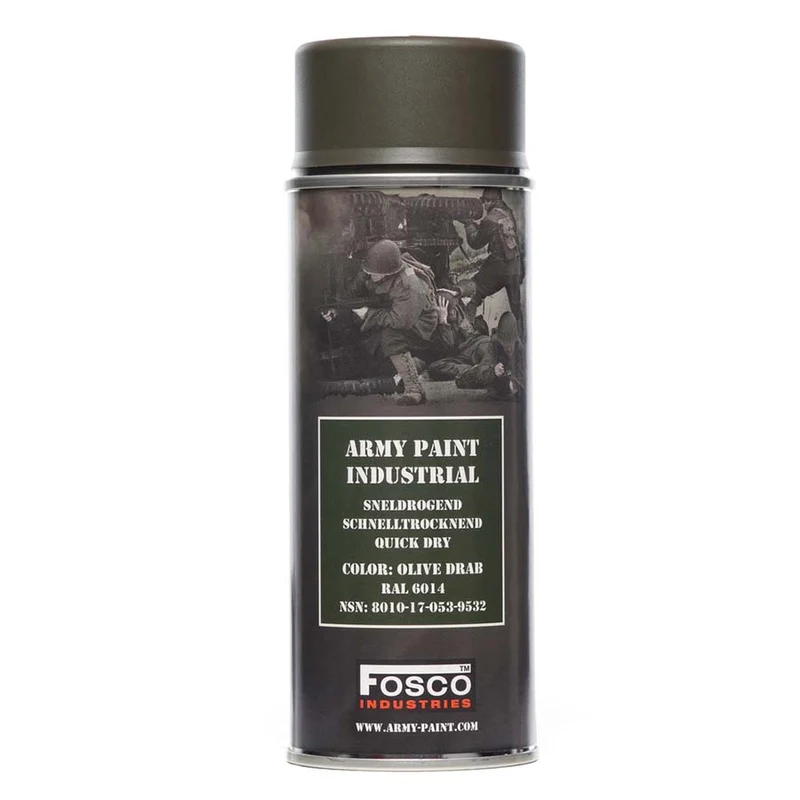 Fosco Spuitbus Legerverf 400 ML - Olive Drab