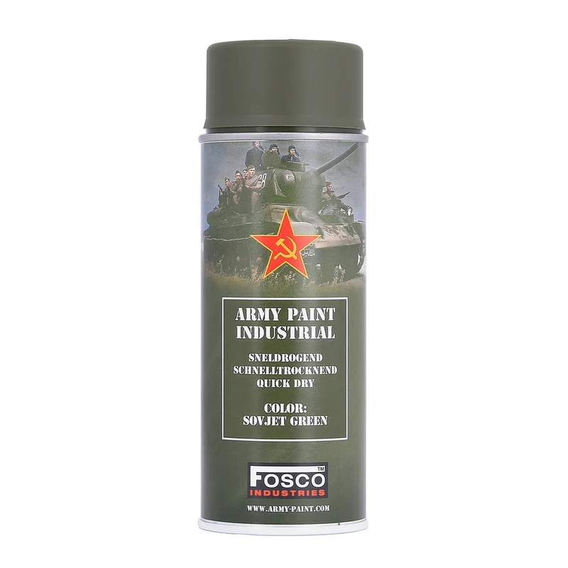 Fosco Spuitbus Legerverf 400 ML - Sovjet Green