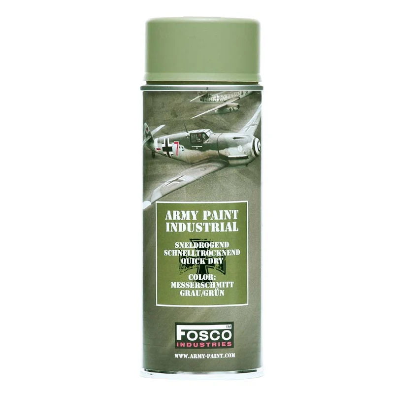 Fosco Spuitbus Legerverf 400 ML - Messerschmitt Grau/Grün