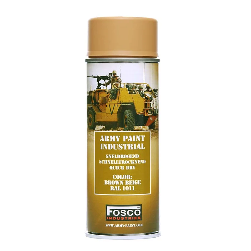 Fosco Spuitbus Legerverf 400 ML - Brown Beige