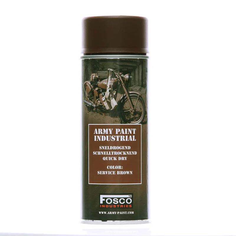 Fosco Spuitbus Legerverf 400 ML - Service Brown