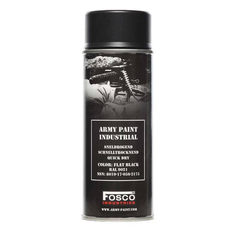 Fosco Spuitbus Legerverf 400 ML - Zwart
