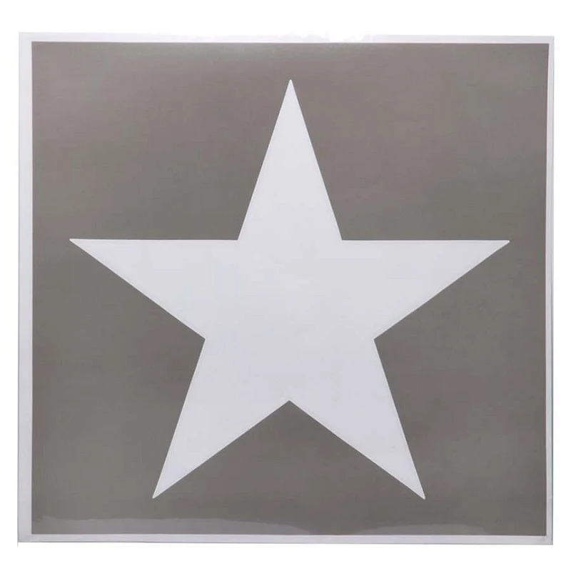 Sjabloon sticker U.S. star groot