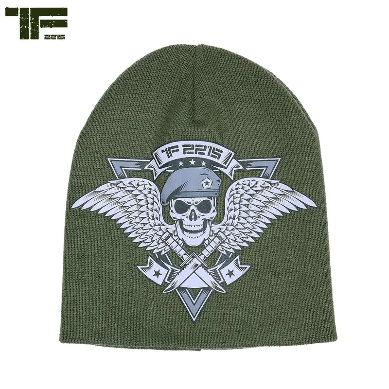 TF-2215 Beanie skull & wings - Groen