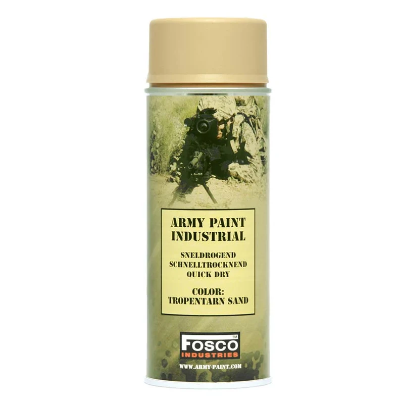 Fosco Spuitbus Legerverf 400 ML - Tropentarn Sand