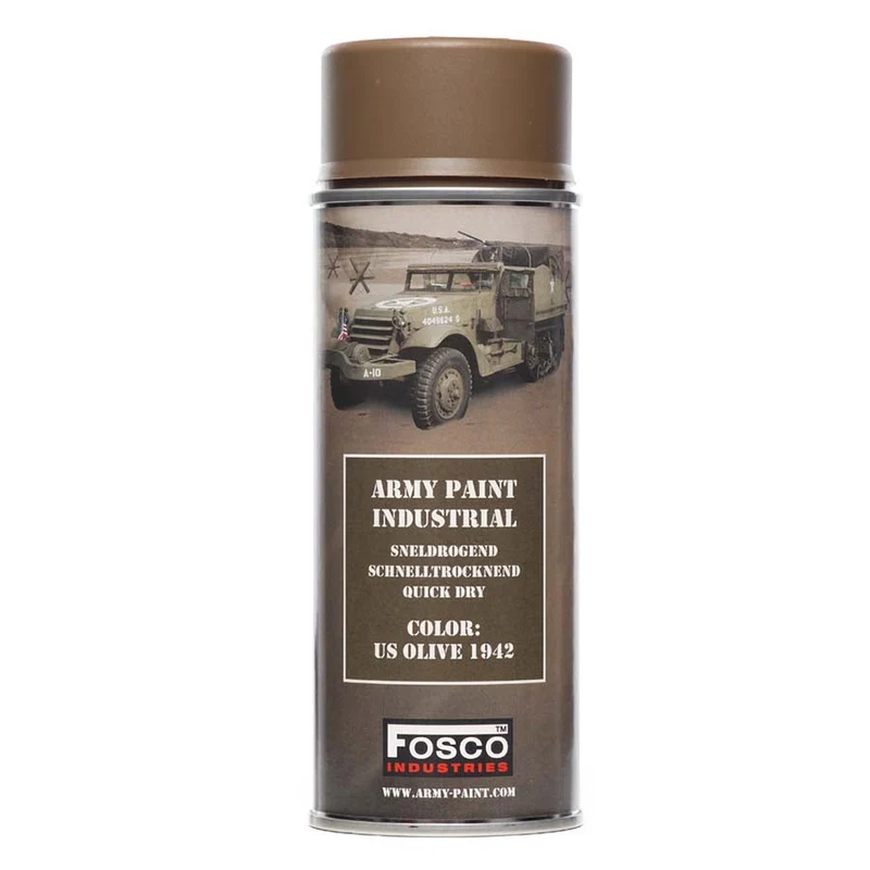 Fosco Spuitbus Legerverf 400 ML - US Olive