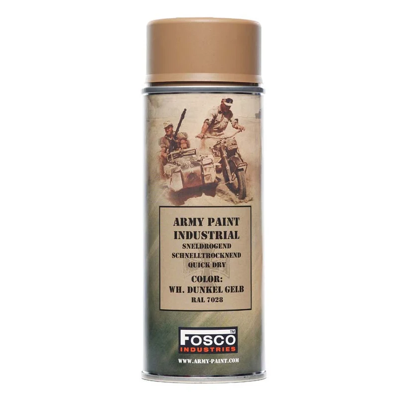 Fosco Spuitbus Legerverf 400 ML - WH DK Gelb
