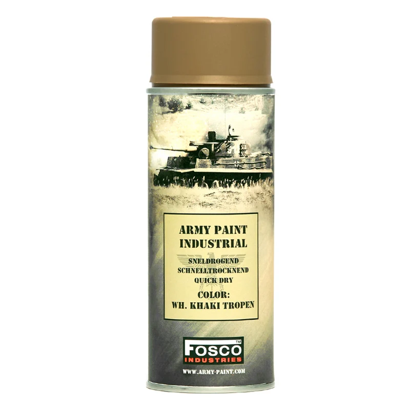Fosco Spuitbus Legerverf 400 ML - WH Khaki Tropen