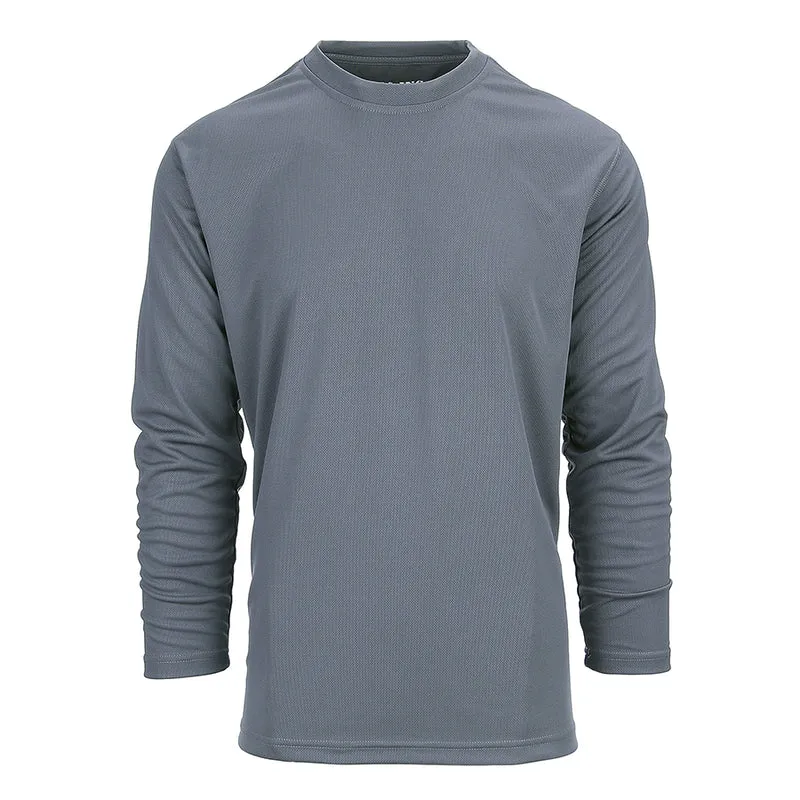 101INC Tactical T-shirt Quik Dry Lange Mouw - Wolf Grey
